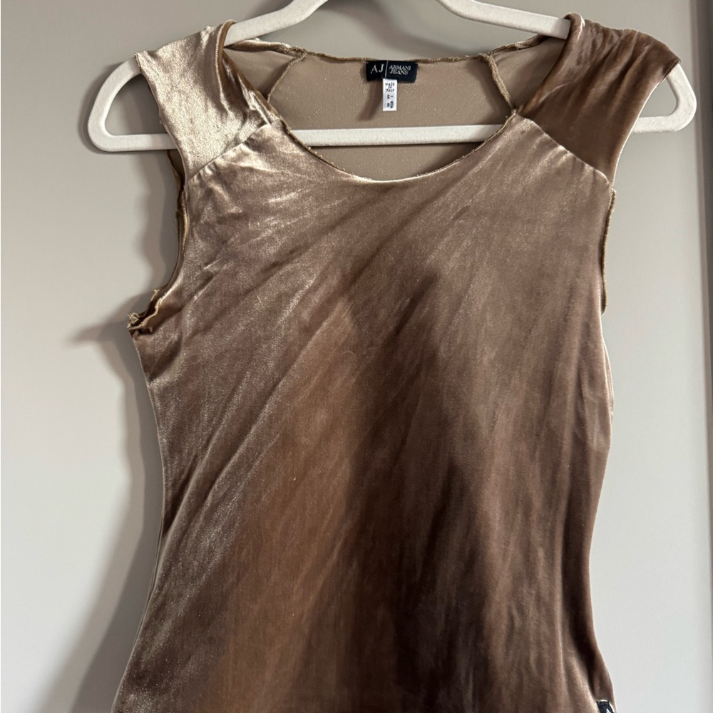 Armani vintage Gold Velvet Women's Top